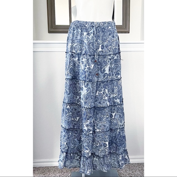 Rachel Zoe Dresses & Skirts - Rachel Zoe Tiered Maxi Skirt Cotton Floral Print Size M New w/Tag Retail ~$120